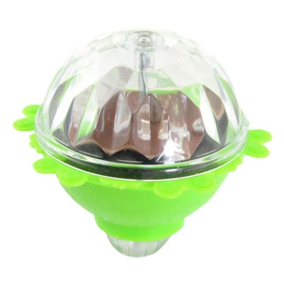 Halloween Party Green Case Flashing RGB LED Light Spinning Gyroscope Peg-top Toy   
